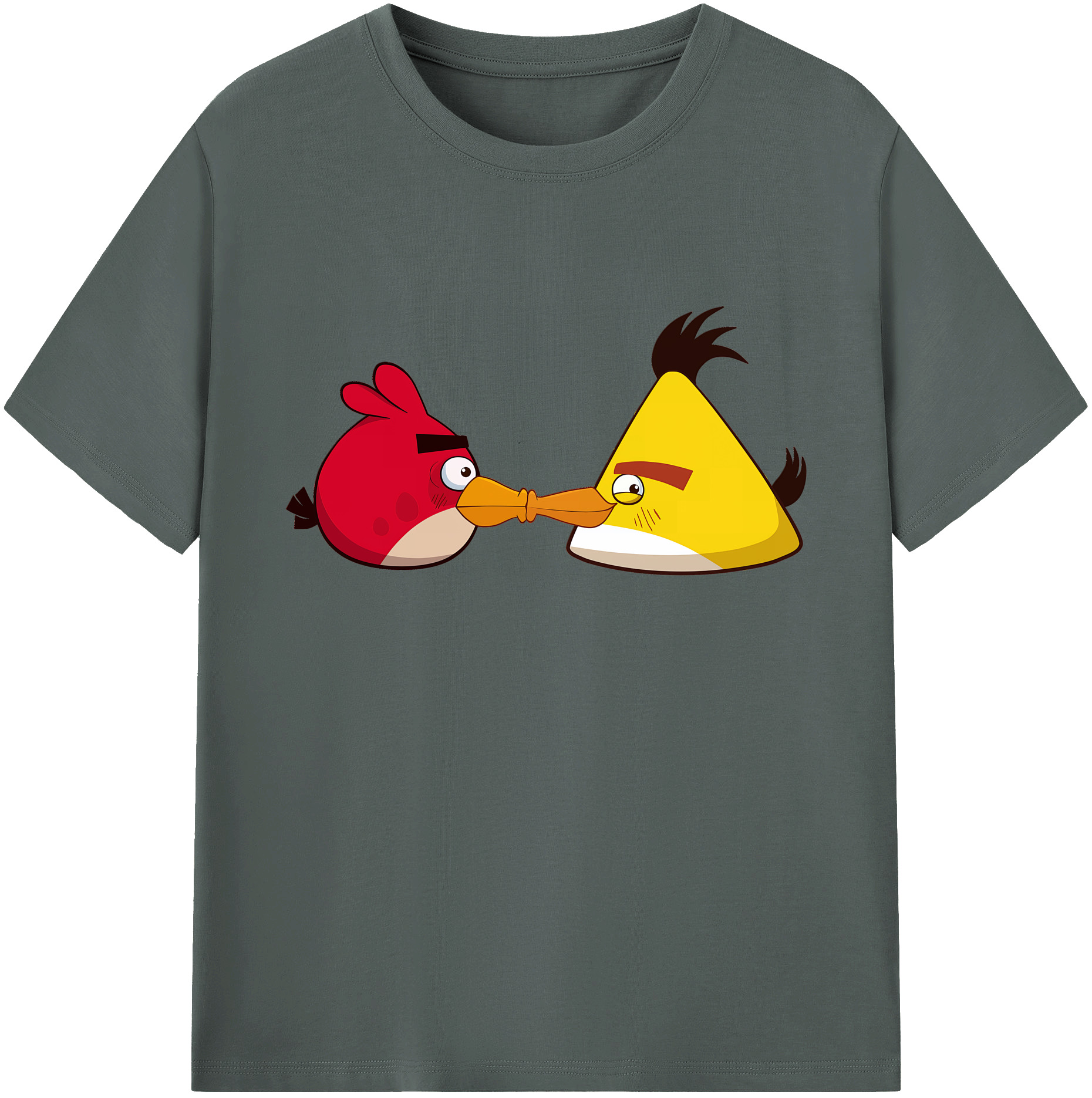 （画像用） Angry Birds アングリーバード 綿100％ メンズ半袖Tシャツ｜肌触りやわらか＆通気性